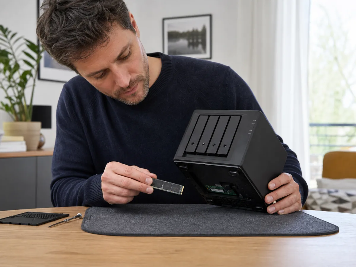 Illustration d'un SSD NVMe destiné au cache d'un NAS