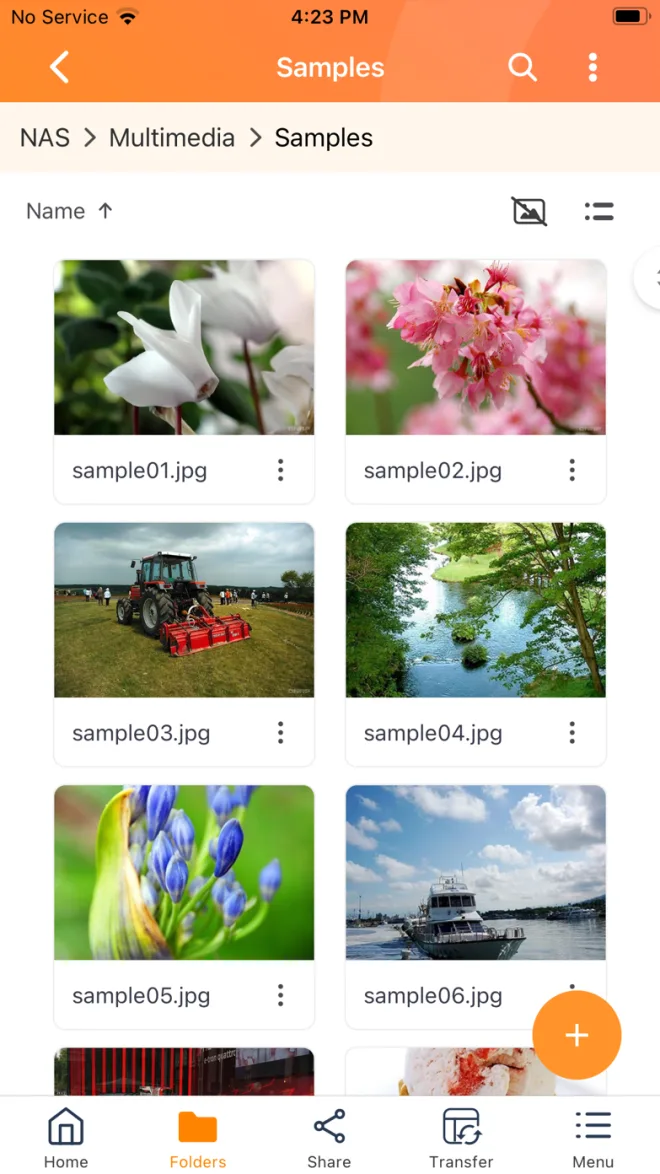 Qfile Pro — Qfile Pro : navigation officielle par dossiers dans les fichiers d’un NAS QNAP.