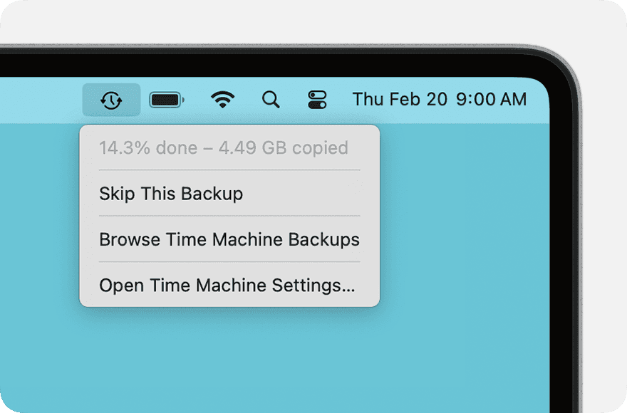 Aperçu Time Machine