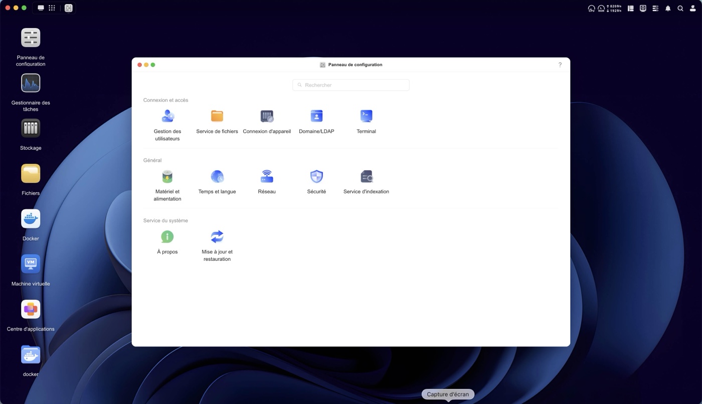 Interface UGOS Pro sur UGREEN NASync DXP480T Plus (vue 3)