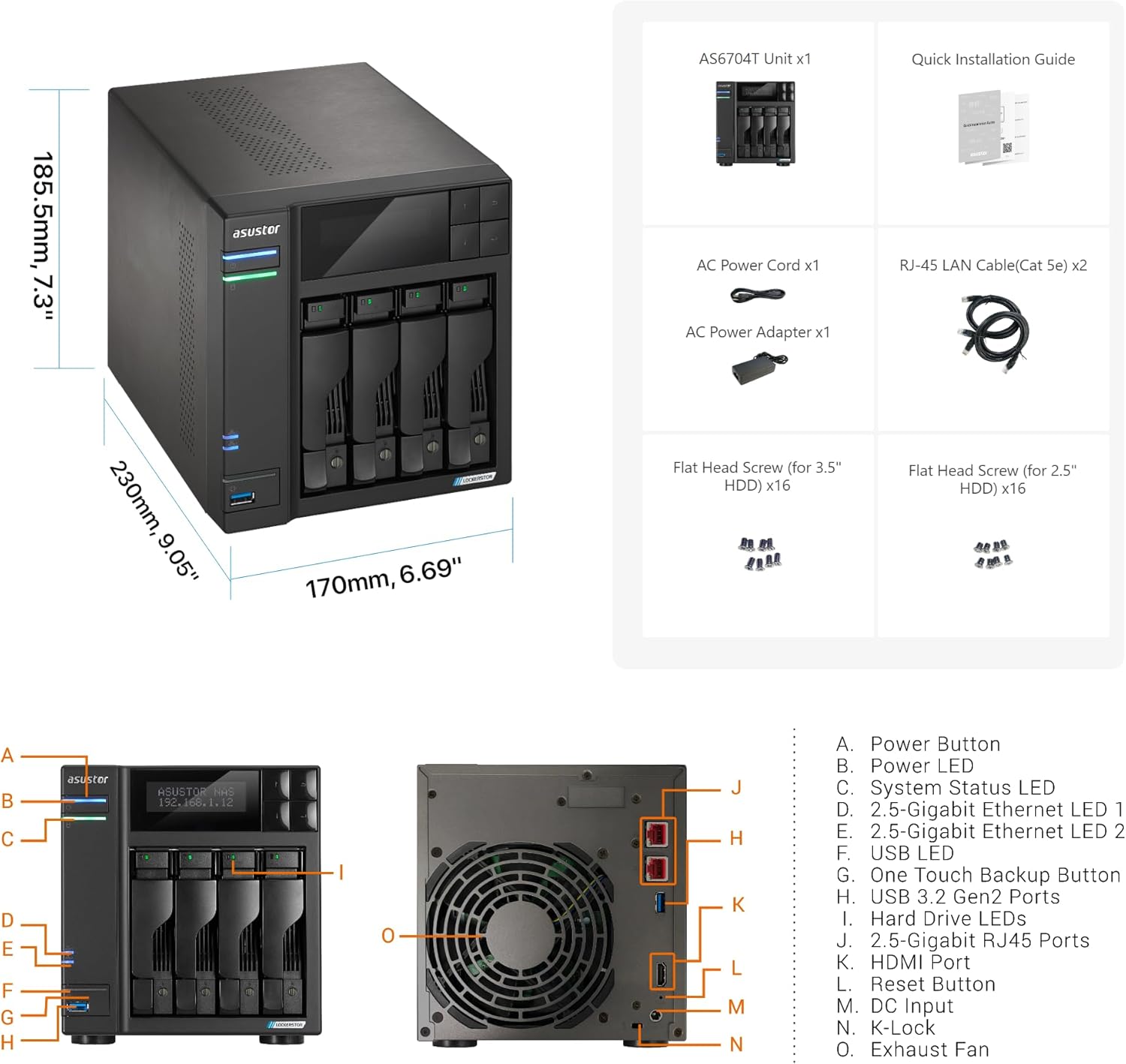 ASUSTOR Lockerstor 4 Gen2 AS6704T - photo 2