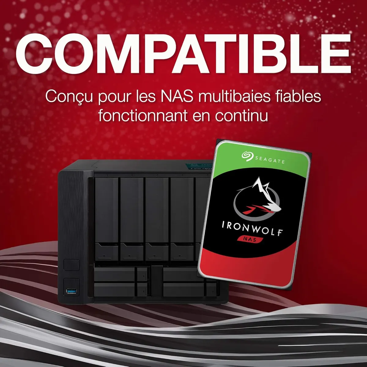 Seagate IronWolf 8 To - vue de côté